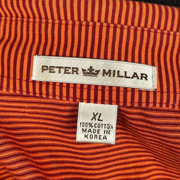 Peter Millar Cotton Stripes Polo Stretch Shirt - Men’s XL - Picture 5 of 7